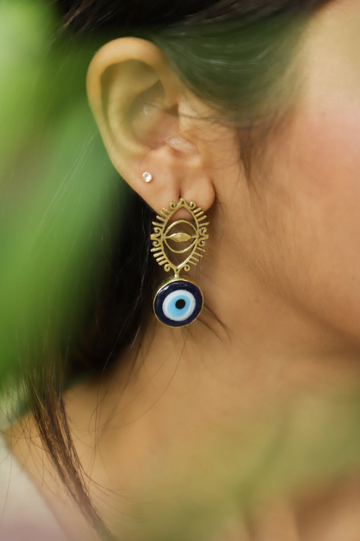 The divine eye- evil eye earring