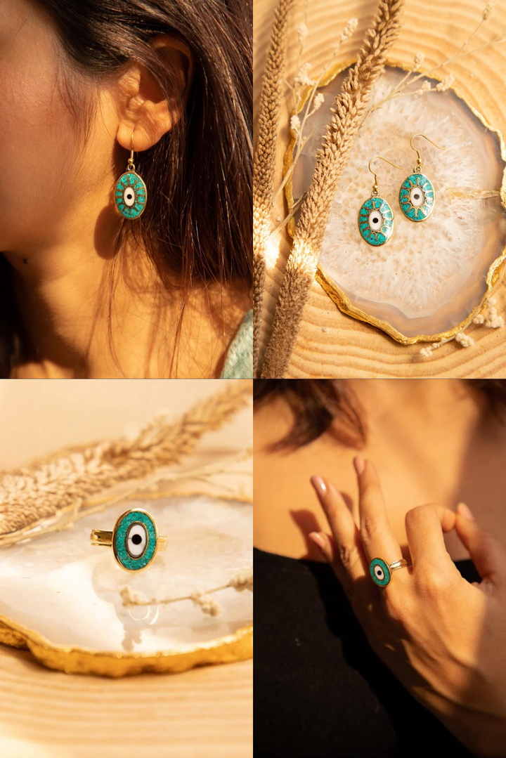 Evil Eye Earrings + Evil Eye Ring Combo