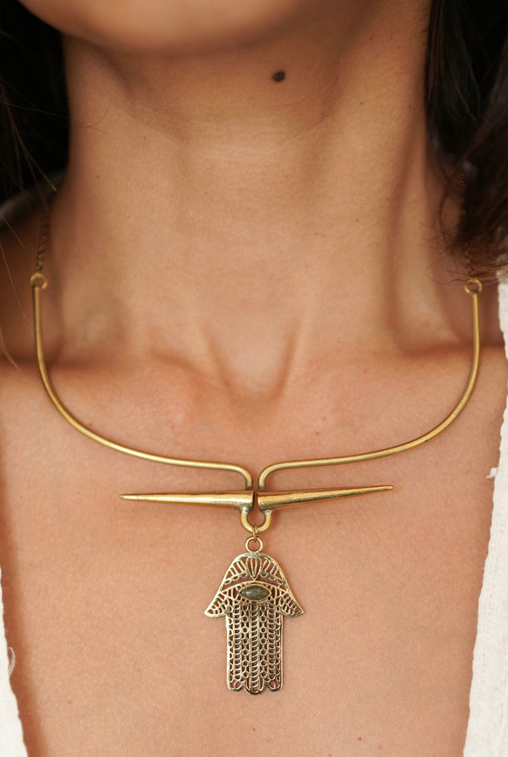 Hamsa necklace