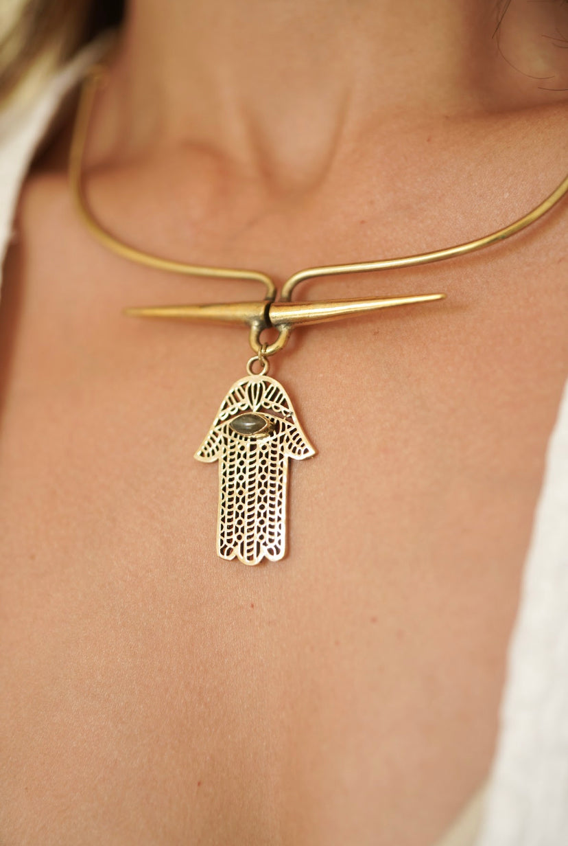 Hamsa necklace