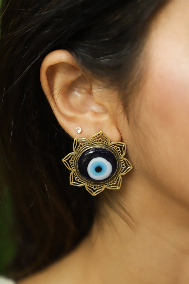 Mandala eye earrings