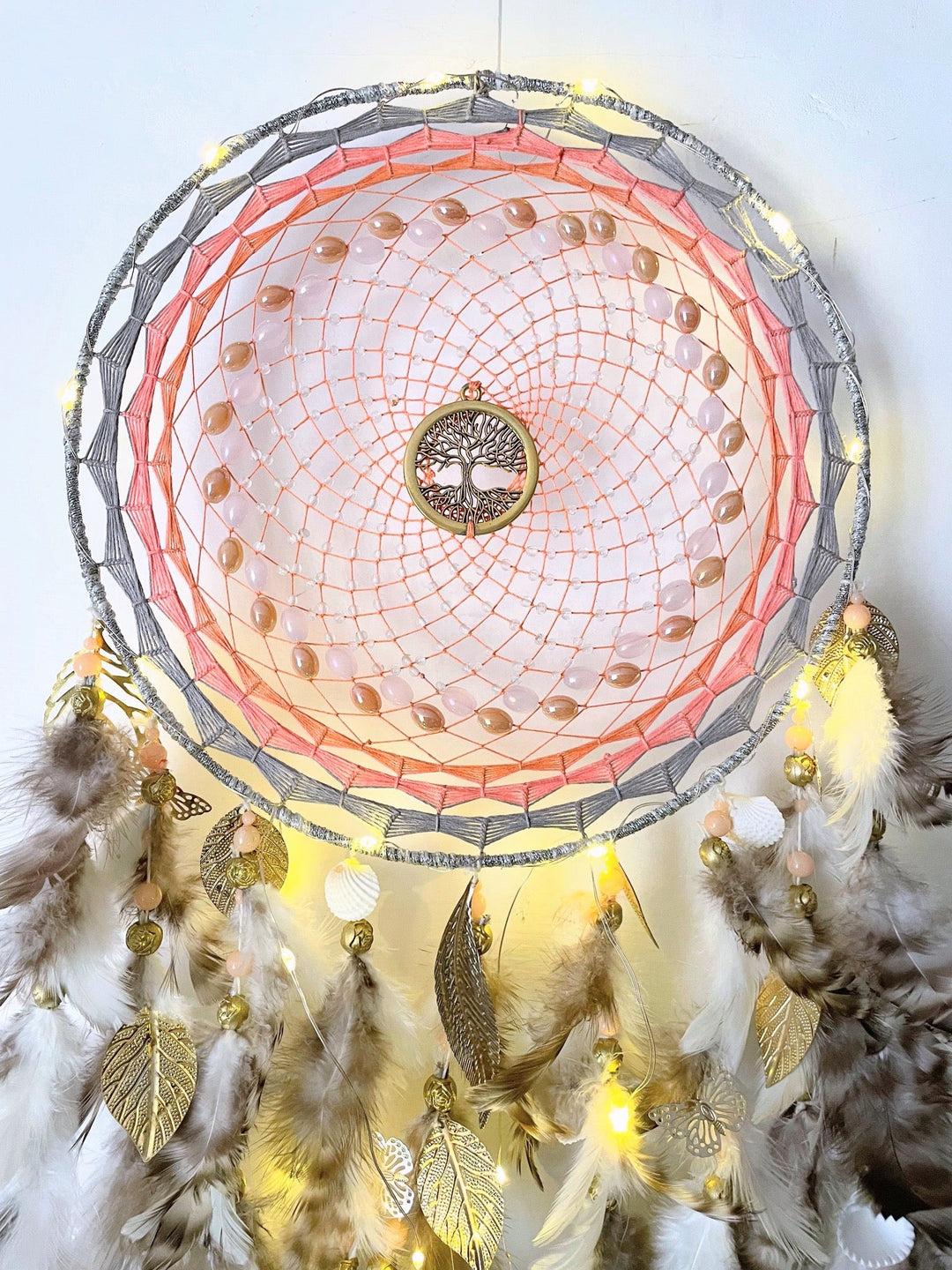 Healing Pink Hues Dreamcatcher