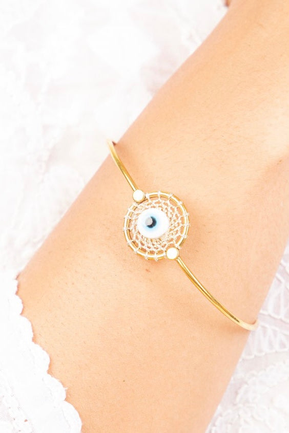 Dreamcatcher Evil Eye Bangle