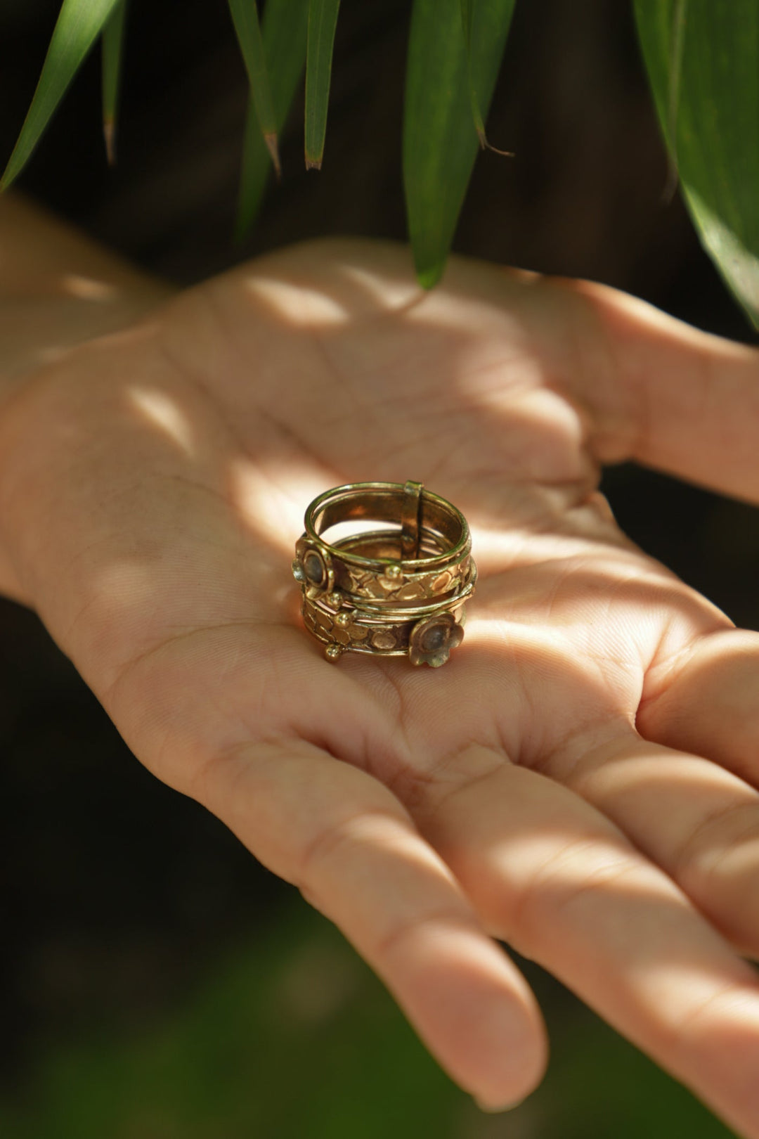 Labradorite stackable ring. Size 6.