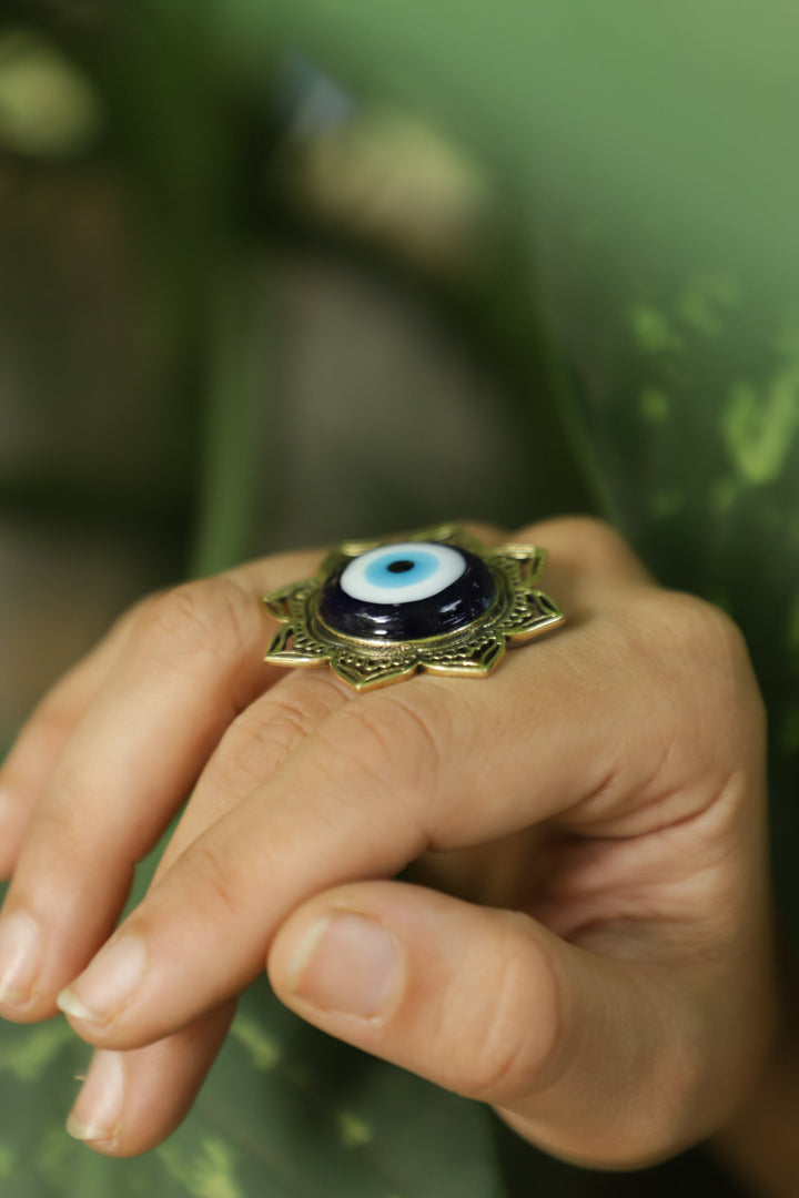 Mandala eye ring