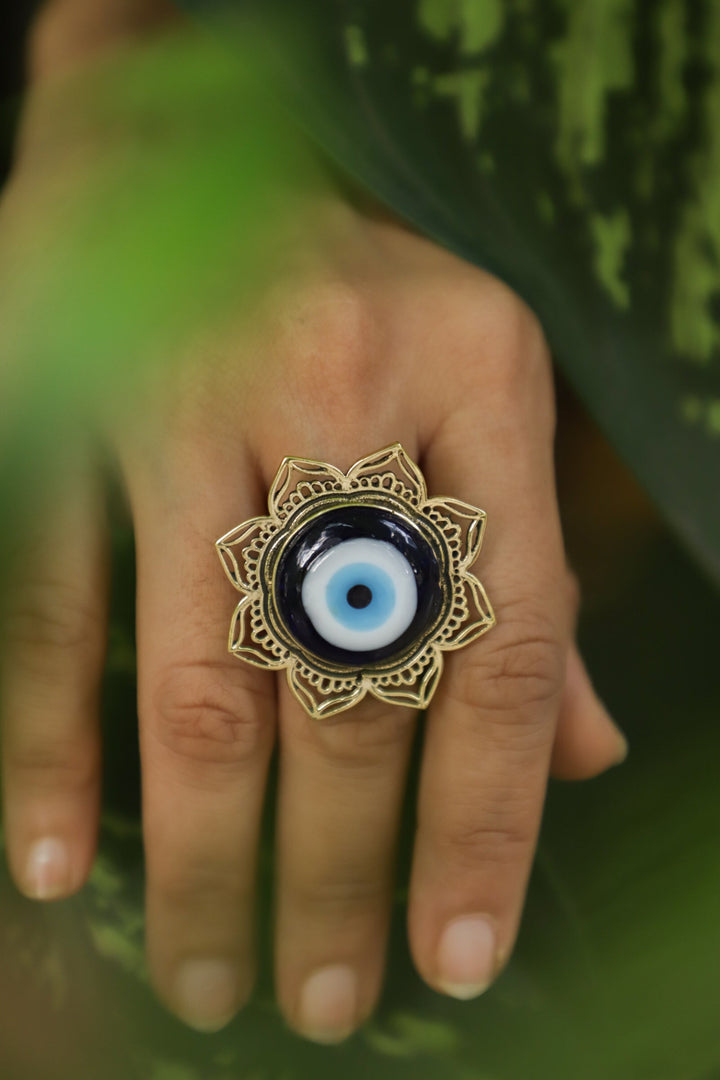 Mandala eye ring