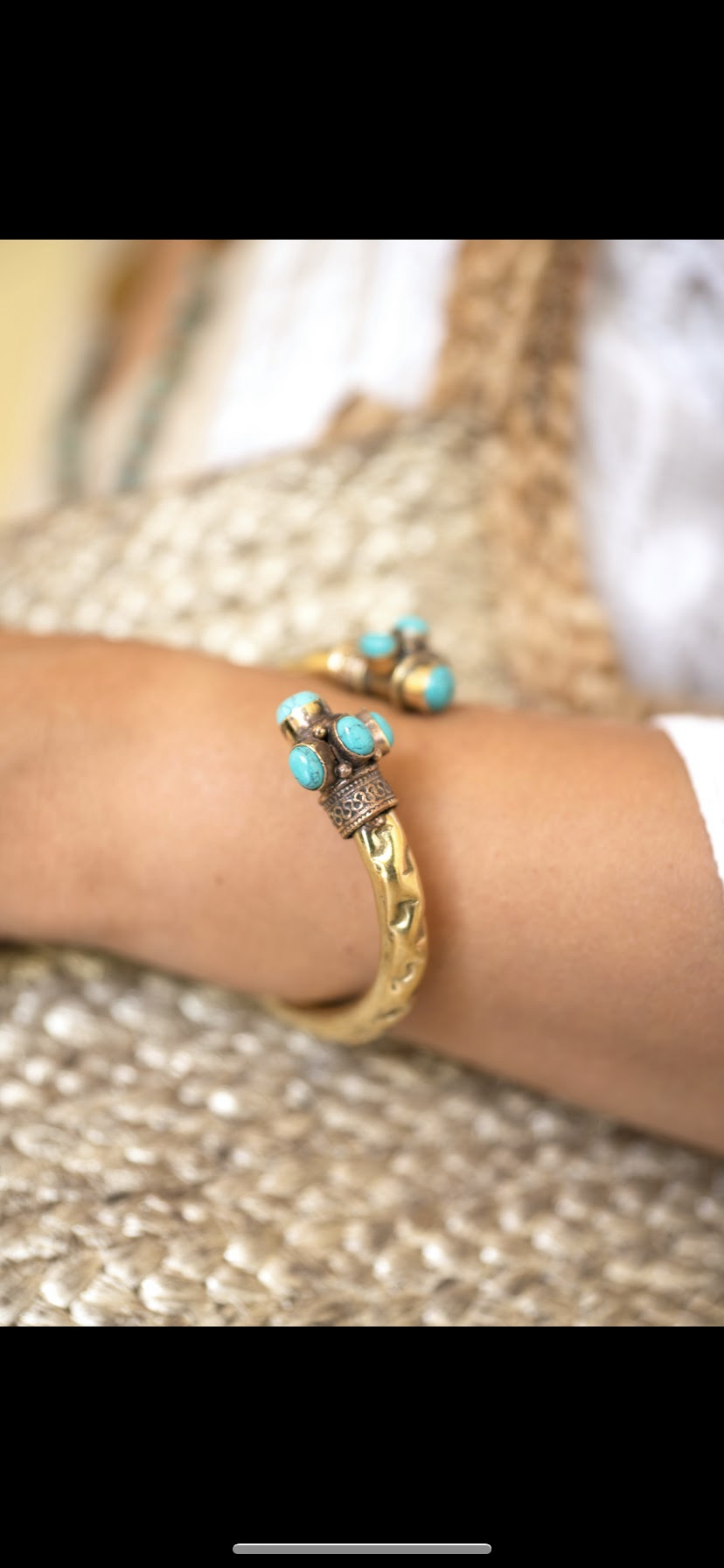 Turquoise twist bangle