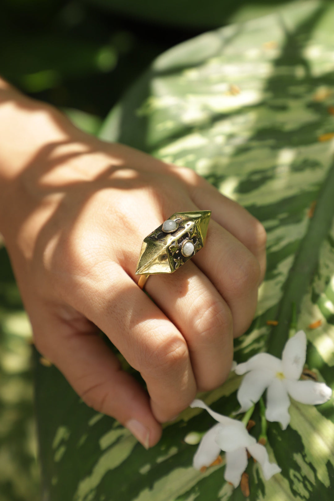 Antique moonstone ring