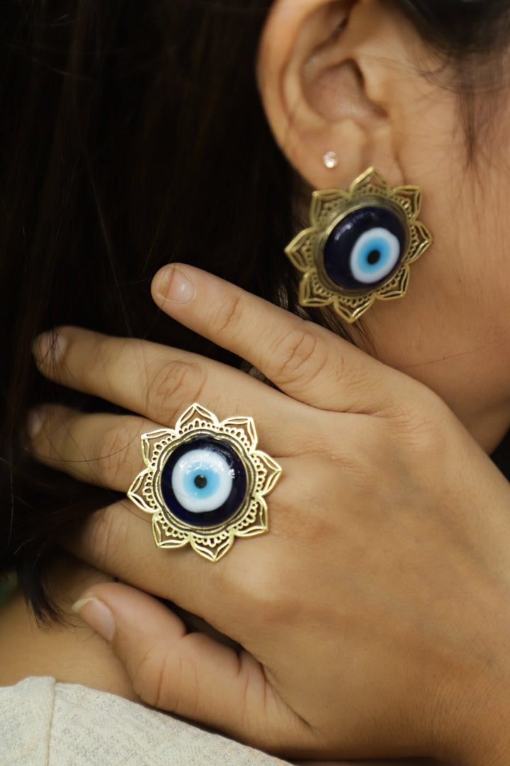 Mandala eye earrings